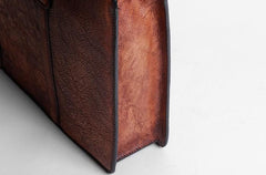 Vintage Cool Leather Mens Briefcase Work Bag Business Bags Laptop Bag for men