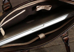 Cool Leather Mens Briefcases Work Bag Business Bags Laptop Bag for men