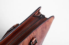 Vintage Cool Leather Mens Briefcase Work Bag Business Bags Laptop Bag for men