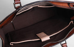 Vintage Cool Leather Mens Briefcase Work Bag Business Bags Laptop Bag for men