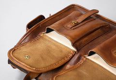 Leather Mens Cool Messenger Bag Travel Bag Business Bag Laptop Bag for men