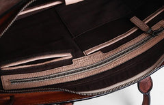 Vintage Cool Leather Mens Briefcase Work Bag Business Bags Laptop Bag for men
