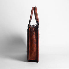 Vintage Cool Leather Mens Briefcase Work Bag Business Bags Laptop Bag for men