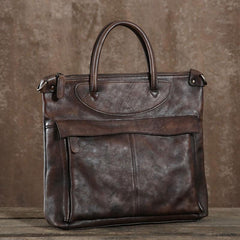 Leather Mens Cool Briefcase Work Bag Shoulder Bag Business Bag Laptop Bag for men