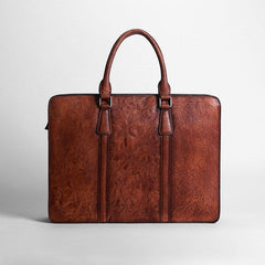 Vintage Cool Leather Mens Briefcase Work Bag Business Bags Laptop Bag for men