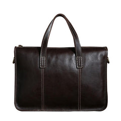 Cool Leather Mens  Briefcase Work Bag Vintage Business Bags Laptop Bags for men