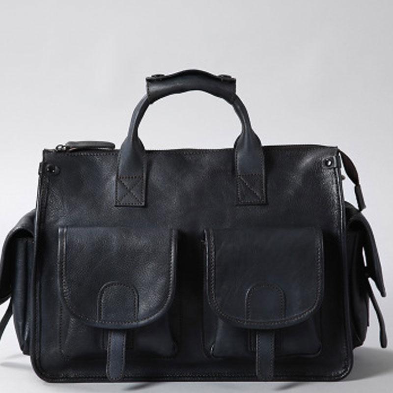 Leather Mens Cool Messenger Bag Travel Bag Business Bag Laptop Bag for men