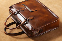 Leather Mens Cool Briefcase Shoulder Bag Work Bag Business Bag Laptop Bag for men