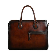 Cool Leather Mens Briefcases Work Bag Business Bags Laptop Bag for men