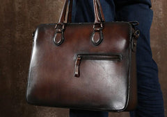 Cool Leather Mens Briefcases Work Bag Business Bags Laptop Bag for men