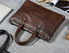 Leather Mens Cool Briefcase Work Bag Business Bag Laptop Bag for men