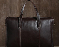 Cool Leather Mens  Briefcase Work Bag Vintage Business Bags Laptop Bags for men