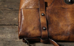 Vintage Leather Mens Cool Messenger Bag Work Bag Business Bag Laptop Bag for men