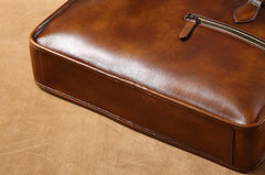 Leather Mens Cool Briefcase Shoulder Bag Work Bag Business Bag Laptop Bag for men