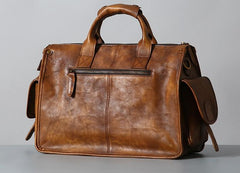 Leather Mens Cool Messenger Bag Travel Bag Business Bag Laptop Bag for men