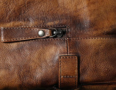 Vintage Leather Mens Cool Messenger Bag Work Bag Business Bag Laptop Bag for men