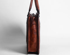 Vintage Cool Leather Mens Briefcase Work Bag Business Bags Laptop Bag for men