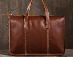 Cool Leather Mens  Briefcase Work Bag Vintage Business Bags Laptop Bags for men
