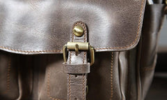 Handmade Leather Mens Cool Shoulder Bag Messenger Bag Camera Bag Cycling Bag for men