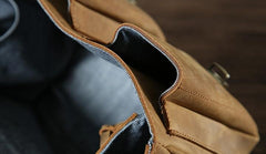 Handmade Leather Mens Cool Shoulder Bag Messenger Bag Camera Bag Cycling Bag for men