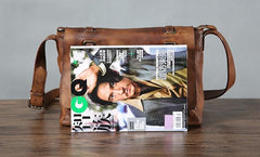 Handmade Leather Mens Cool Shoulder Bags Messenger Bag Cycling Bag for men
