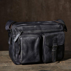 Cool Leather Mens Shoulder Bag Messenger Bag Travel Bag for men