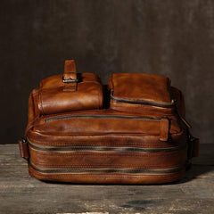 Cool Leather Mens Shoulder Bag Messenger Bag Travel Bag for men