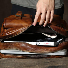 Cool Leather Mens Shoulder Bag Messenger Bag Travel Bag for men