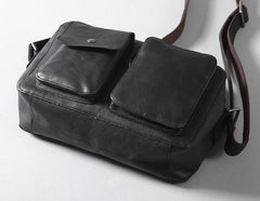 Leather Mens Cool Small Shoulder Bag Messenger Bag Cycling Bag for men