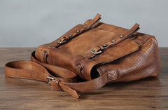 Handmade Leather Mens Cool Shoulder Bags Messenger Bag Cycling Bag for men