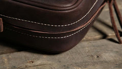 Cool Leather Mens  Small Shoulder Bag Messenger Bag Cycling Bag for men