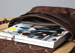 Cool Leather Mens Shoulder Bag Messenger Bag Cycling Bag for men