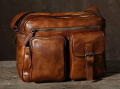 Cool Leather Mens Shoulder Bag Messenger Bag Travel Bag for men