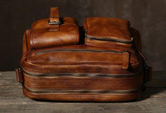 Cool Leather Mens Shoulder Bag Messenger Bag Travel Bag for men