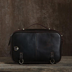 Cool Leather Mens  Small Shoulder Bag Messenger Bag Cycling Bag for men
