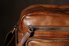 Cool Leather Mens Shoulder Bag Messenger Bag Travel Bag for men