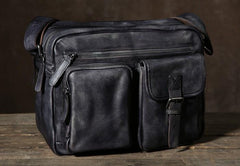 Cool Leather Mens Shoulder Bag Messenger Bag Travel Bag for men