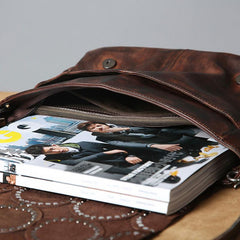 Cool Leather Mens Shoulder Bag Messenger Bag Cycling Bag for men