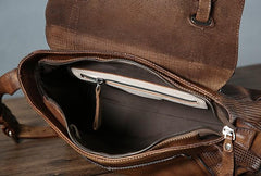 Handmade Leather Mens Cool Shoulder Bags Messenger Bag Cycling Bag for men