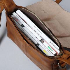 Leather Cool Mens Shoulder Bag Messenger Bag Cycling Bag for men