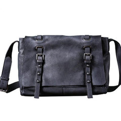Handmade Leather Mens Cool Shoulder Bags Messenger Bag Cycling Bag for men