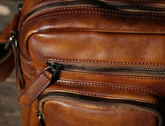 Cool Leather Mens Shoulder Bag Messenger Bag Travel Bag for men