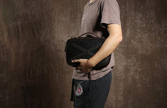 Cool Leather Mens  Small Shoulder Bag Messenger Bag Cycling Bag for men