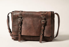 Handmade Leather Mens Cool Shoulder Bags Messenger Bag Cycling Bag for men