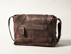 Handmade Leather Mens Cool Shoulder Bags Messenger Bag Cycling Bag for men