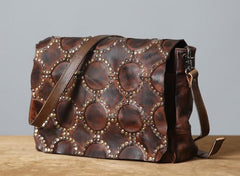 Cool Leather Mens Shoulder Bag Messenger Bag Cycling Bag for men