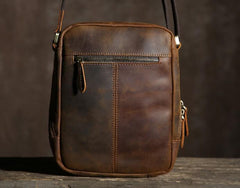 Handmade Leather Mens Cool Small Shoulder Bags Messenger Bag for men