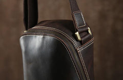 Handmade Leather Mens Cool Small Shoulder Bags Messenger Bag for men