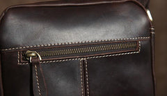 Handmade Leather Mens Cool Small Shoulder Bags Messenger Bag for men