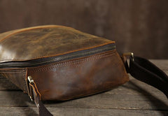 Handmade Leather Mens Cool Small Shoulder Bags Messenger Bag for men